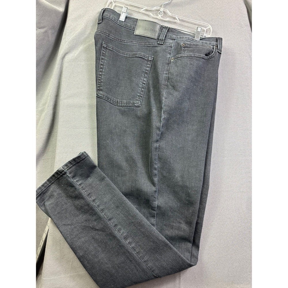 LL Bean Men BeanFlex Standard Fit Jeans Charcoal Gray Stretch Denim 40x34 507485